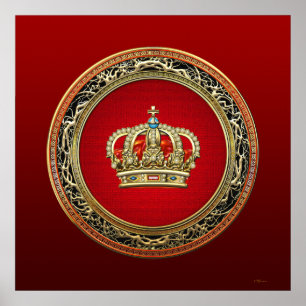 [150] Prince-Princess King-Queen Crown [Belg.Gold] Poster