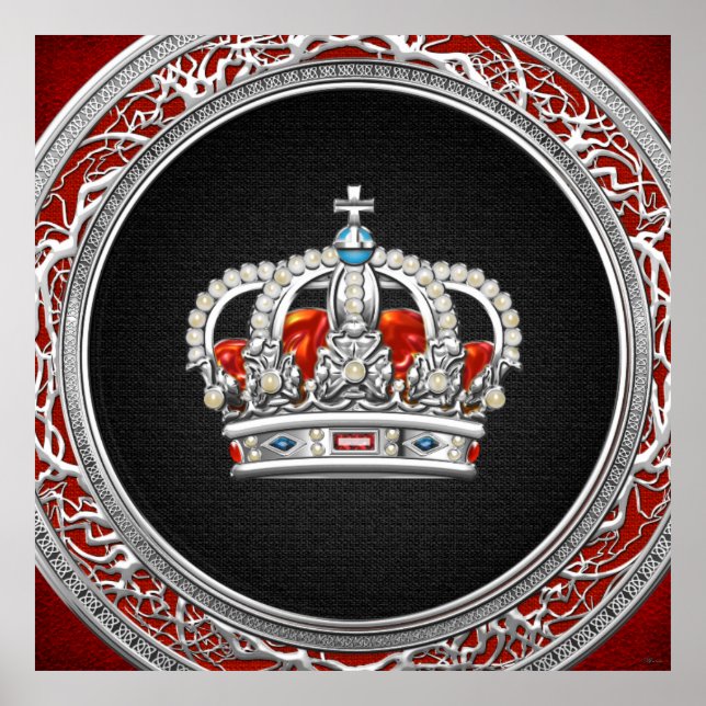 [150] Prince-Princess King-Queen Crown [Silver] Poster (Front)