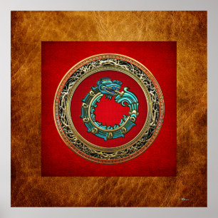 [150] Serpent God Quetzalcoatl [Jade] Poster