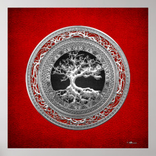 [150] Treasure Trove: Celtic Tree of Life [Silver] Poster