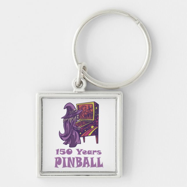 150 Years Pinball Wizard Arcade Birthday Key Ring (Front)