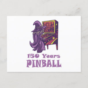 150 Years Pinball Wizard Arcade Birthday Postcard