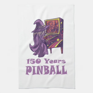 150 Years Pinball Wizard Arcade Birthday Tea Towel