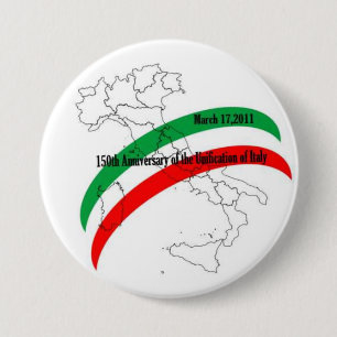 150th Anniversary of the Unification of Italy 7.5 Cm Round Badge