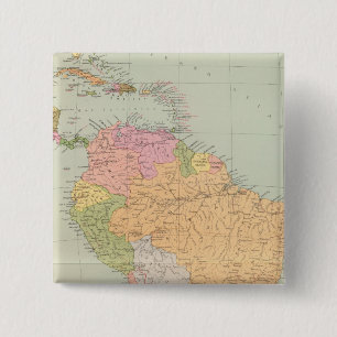 15152 South America political 15 Cm Square Badge