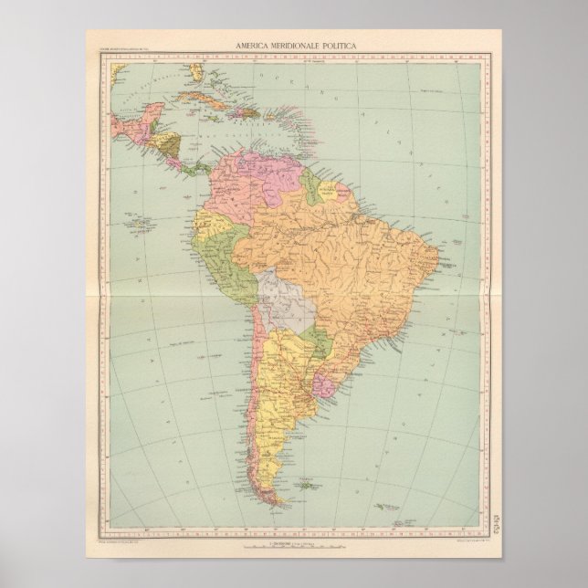 15152 South America political Poster (Front)