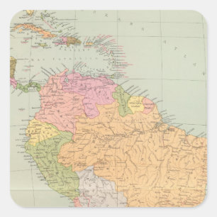15152 South America political Square Sticker