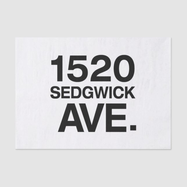 1520 SEDGWICK AVE. TISSUE PAPER (Front)