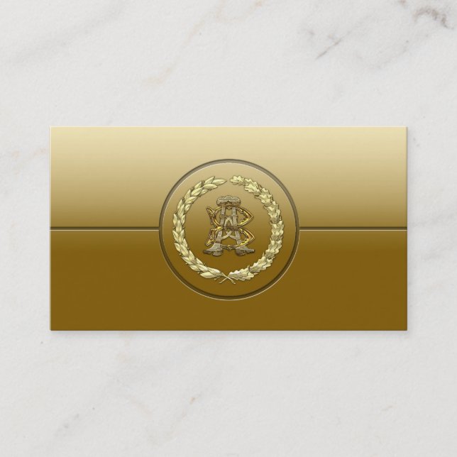[154] AB & BA Monogram [Gold] Business Card (Front)