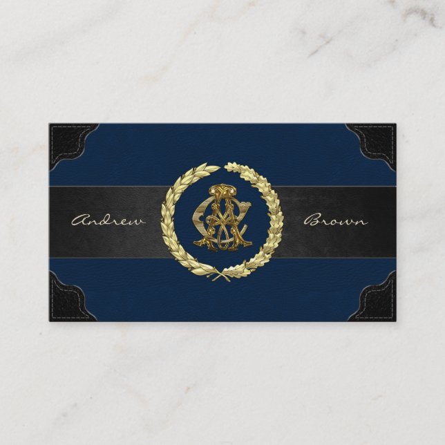 [154] AC & CA Monogram [Gold] Business Card (Front)