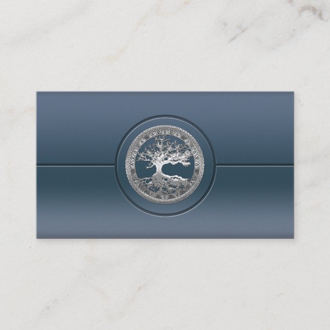 [154] Celtic Tree of Life [Silver] Business Card (Front)