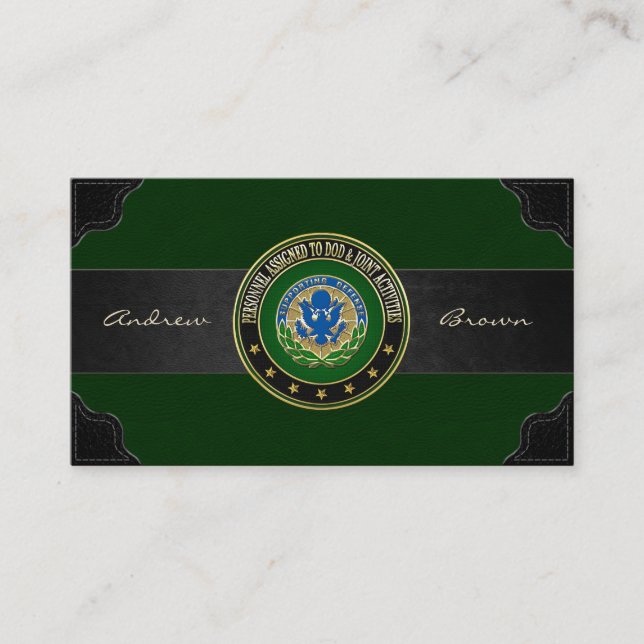 [154] DOD & Joint Activities DUI Special Edition Business Card (Front)