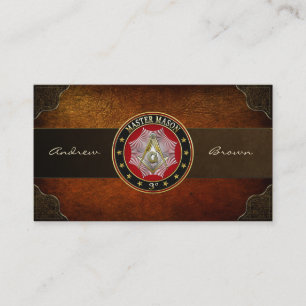 [154] Master Mason - 3rd Degree Square & Compasses Business Card