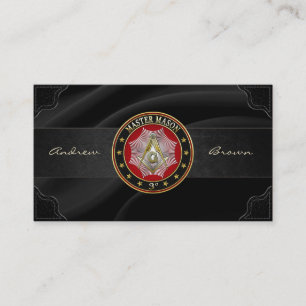 [154] Master Mason - 3rd Degree Square & Compasses Business Card