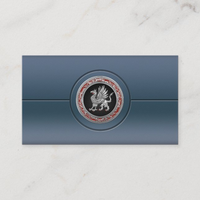 [154] Sacred Silver Griffin Business Card (Front)