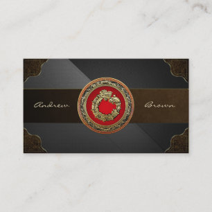 [154] Serpent God Quetzalcoatl [Gold] Business Card