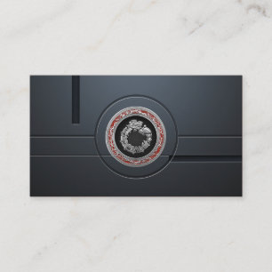 [154] Serpent God Quetzalcoatl [Silver] Business Card