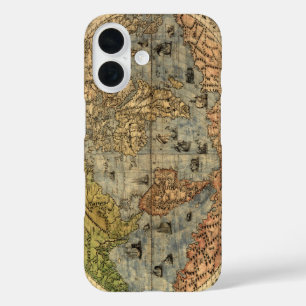 1565 Forlani Antique World Map Vintage Cartography iPhone 16 Case