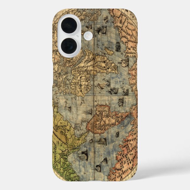 1565 Forlani AntiquevWorld Map Renaissance  Case-Mate iPhone Case (Back)