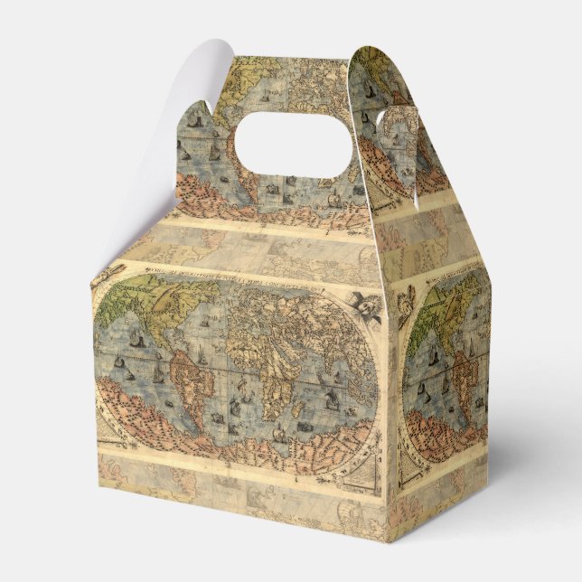 1565 Forlani AntiquevWorld Map Renaissance  Favour Box (Front Side)