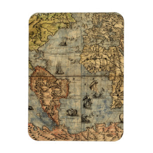 1565 Forlani AntiquevWorld Map Renaissance  Magnet