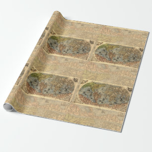 1565 Forlani AntiquevWorld Map Renaissance  Wrapping Paper