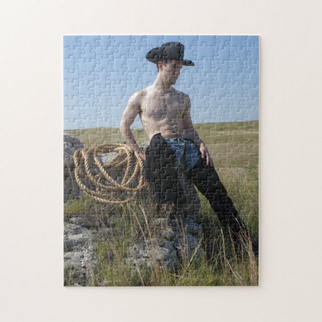 15693-RA Cowboy Jigsaw Puzzle (Vertical)