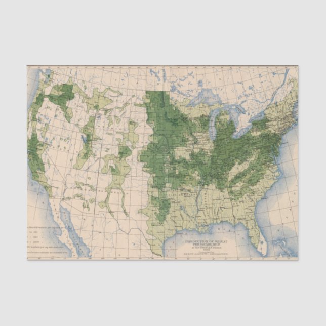 156 Wheat/sq mile Tissue Paper (Front)