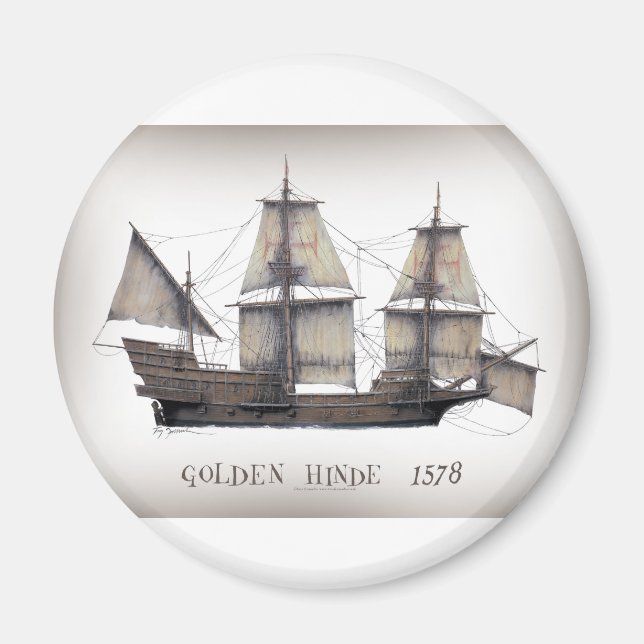 1578 Golden Hinde Magnet (Front)