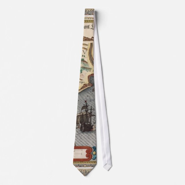 1584 Map of Portugal Tie (Front)