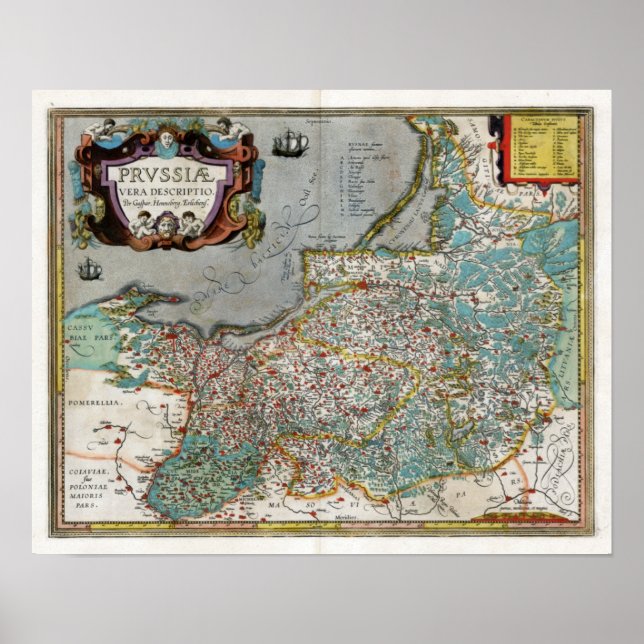 1584 Prussia Map Poster (Front)
