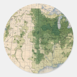 158 Oats/sq mile Classic Round Sticker