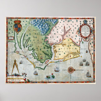 1590 Virginia Map Poster