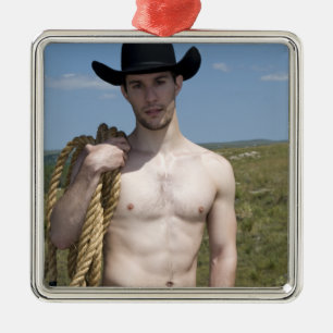 15974-RA Cowboy Metal Tree Decoration