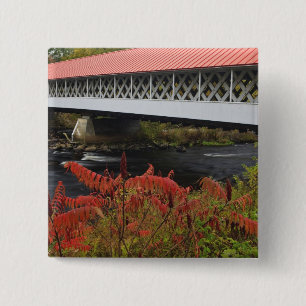159-foot Ashuelot Covered bridge spanning 15 Cm Square Badge