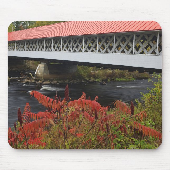 159-foot Ashuelot Covered bridge spanning Mouse Pad (Front)