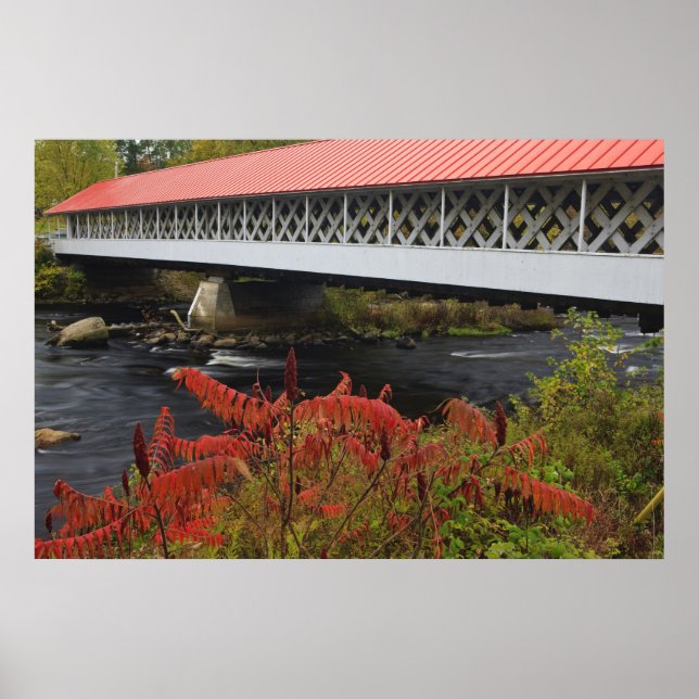 159-foot Ashuelot Covered bridge spanning Poster (Front)