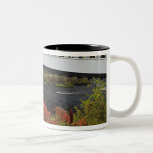 159-foot Ashuelot Covered bridge spanning Two-Tone Coffee Mug
