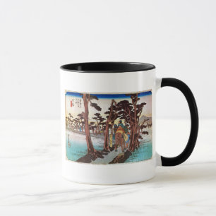 15. 吉原宿, 広重 Yoshiwara-juku, Hiroshige, Ukiyo-e Mug