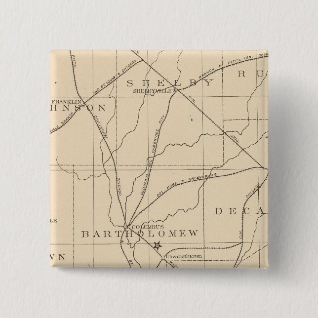 15 Centre of population Cm Square Badge (Front)