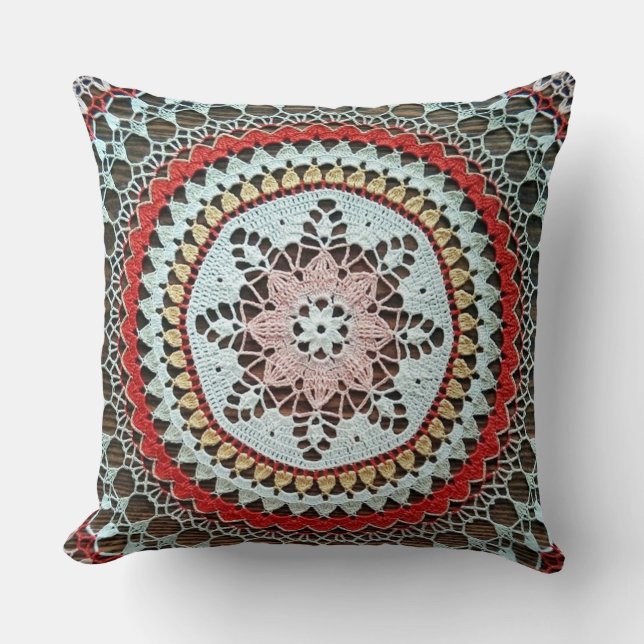 15, Crochet Home Decor Designs Cushion (Front)