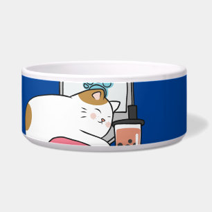 15 Hours Later Lazy Cat Bowl