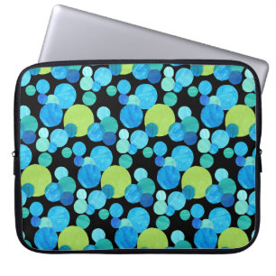 15 inch Laptop Sleeve, Blue Moons Pattern Laptop Sleeve