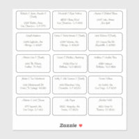 15 Individual Guest Name Address