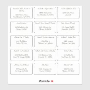 15 Individual Guest Name Address