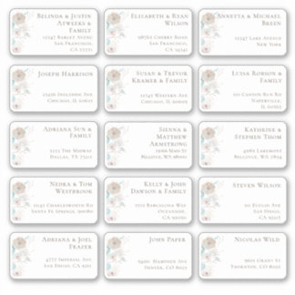 15 Individual Wedding Guest Name Address Sticker