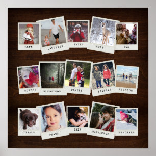 15 Instant Film Photos Photo Gift Collage Poster