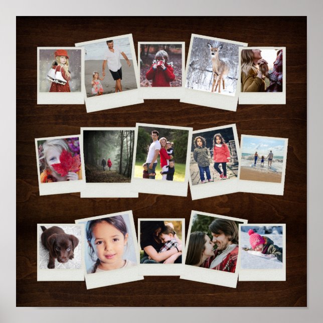 15 Instant Film Photos Photo Gift Collage Poster (Front)