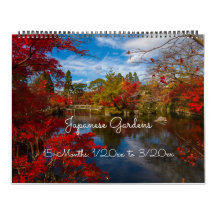 15 Month Japanese Gardens 2019 Wall Calendar