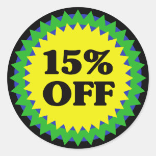 15% OFF RETAIL SALE Sticker